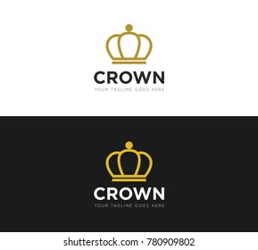crown concept logo, icon, symbol, ilustration design template