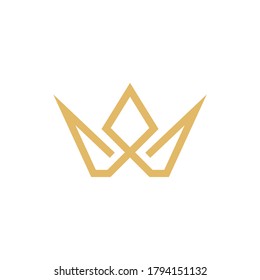 Plantilla abstracta del vector del logotipo del concepto de corona