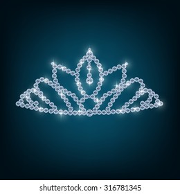 Crown with concepts from diamonds. vector