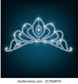 Crown with concepts from diamonds. vector