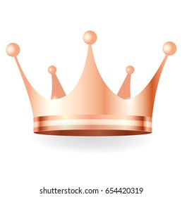 Crown copper light icon