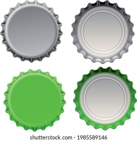 Crown Corks in two Color Variations on the Front and Back