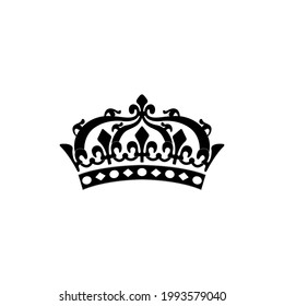 crown creative silhouettes  vector on a white background