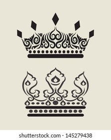 Crown Curl Decoration 3. Nice and smooth vector design. Good use for your symbol, sticker design, or any design you want. Easy to edit or change color.