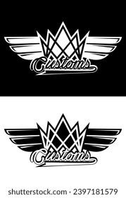 crown custom idea logo vector design