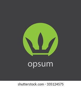 crown cut identity template icon design element