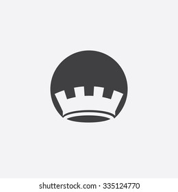 crown cut identity template icon design element