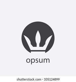 crown cut identity template icon design element