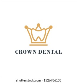 Crown Dental icon art line monoline outline logo design graphic abstract minimalist