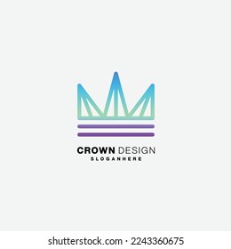 crown design gradient color illustration 