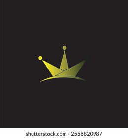 Crown design with gradient yellow color and black background