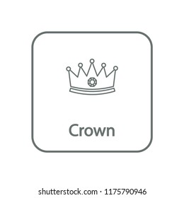 Crown design icon vector on white background