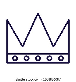 Crown design, Royal king queen luxury jewelry kingdom insignia emperor authority and coronation theme Vector illustration