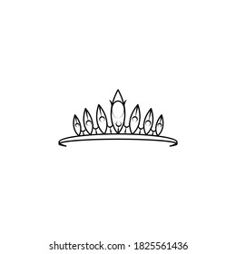 crown, diadem line icon. Signs and symbols can be used for web, logo, mobile app, UI, UX