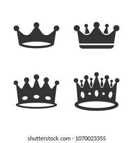 Crown diadem vector icon in flat style. Royalty crown illustration on white isolated background. King, princess royalty concept.