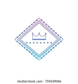 crown in diamond shape emblem icon image 