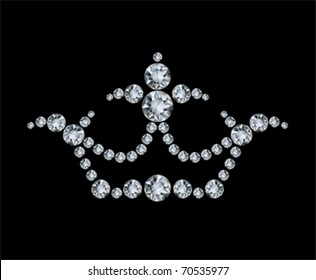 Crown and diamonds