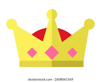 Crown with diamonds icon vector
Vector crown icon on white background