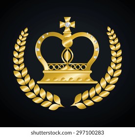 Crown digital design, vector illustration eps 10.