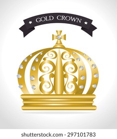Crown digital design, vector illustration eps 10.