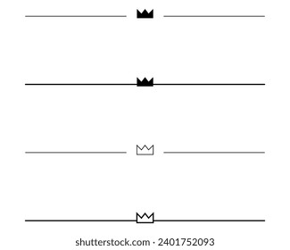 Crown divider line collection simple horizontal