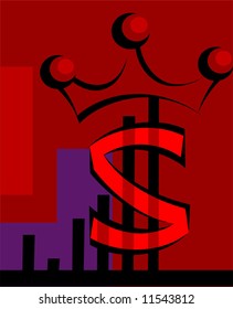  crown with dollar symbol 	