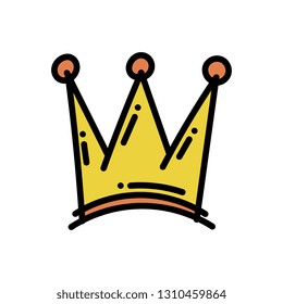 crown doodle hand drawn design