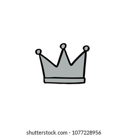 crown doodle icon