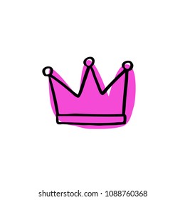 crown doodle icon