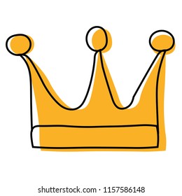 crown doodle icon