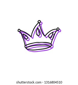 crown doodle icon