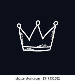 crown doodle icon
