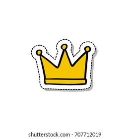 crown doodle icon