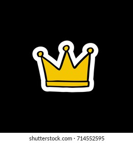 crown doodle icon