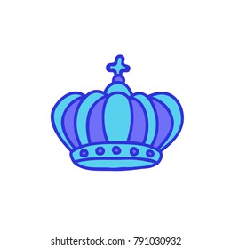 crown doodle icon