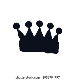 Crown doodle logo icon sign Hand drawn
