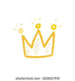 crown doodle sketch vector illustration