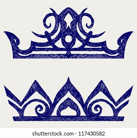 Crown. Doodle style