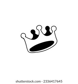 crown doodle vector illustration concept