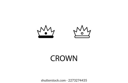 Crown double icon design stock illustration