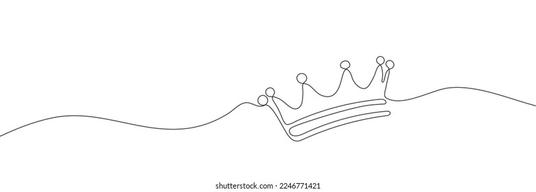 The crown is drawn in one continuous line on a white background