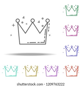 crown dusk icon. Elements of Birthday in multi color style icons. Simple icon for websites, web design, mobile app, info graphics