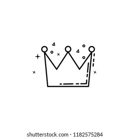 crown dusk style icon. Element of birthday party in dusk style icon for mobile concept and web apps. Thin line crown icon can be used for web and mobile