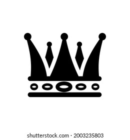 Crown of earl vector illustration. Black isolated silhouette on white background