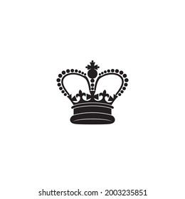 Crown of earl vector illustration. Black isolated silhouette on white background