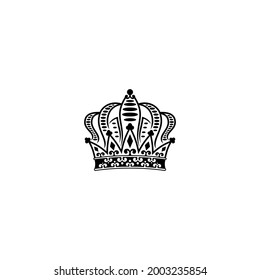 Corona de la ilustración del vector de la tierra. Silueta negra aislada sobre fondo blanco