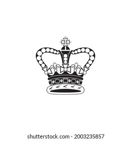 Corona de la ilustración del vector de la tierra. Silueta negra aislada sobre fondo blanco