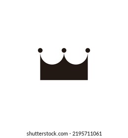 Corona, símbolo geométrico de elegancia simple logo vector