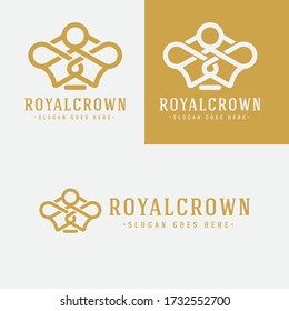 Crown Elegant Symbol Logo Vector