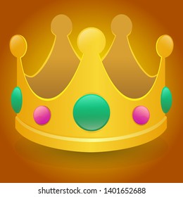 Crown Emoji Icon Object Symbol  